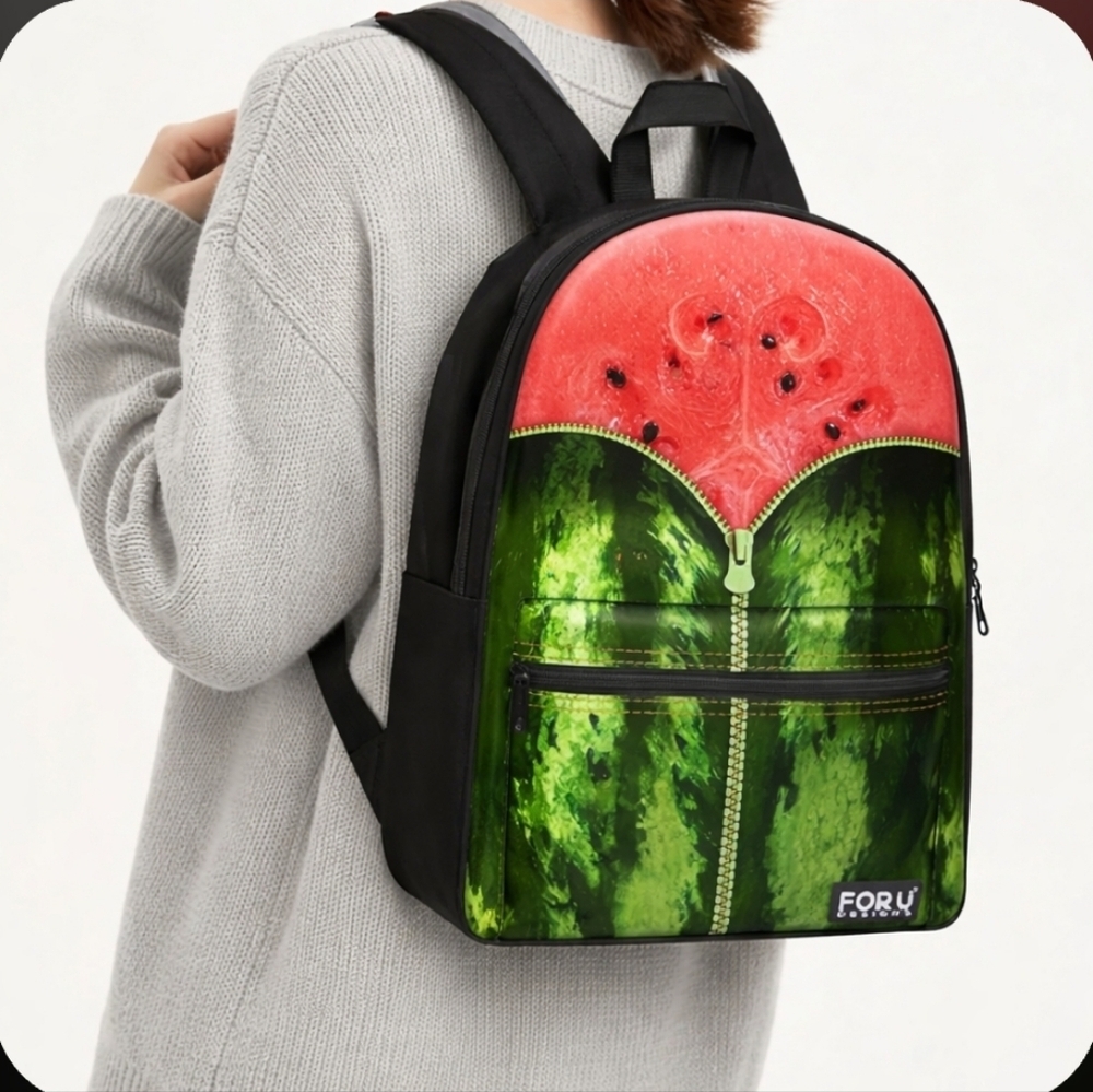 For U Designs Classic Fresh Watermellon Pattern Backpack - Picture 7 of 9